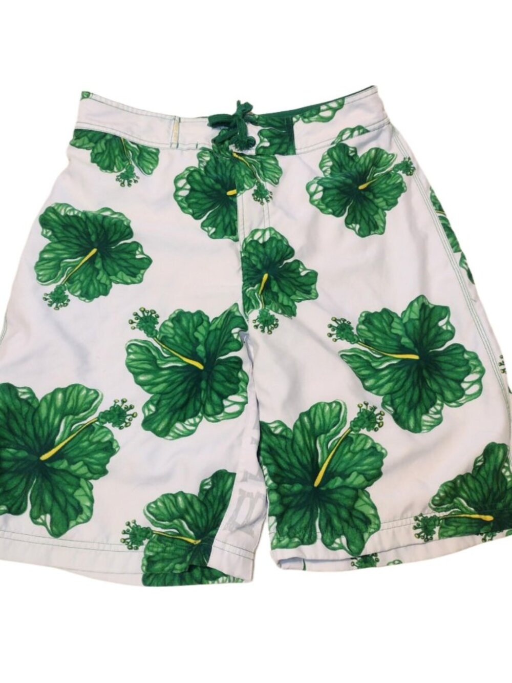 Buckle BKE Wet Men's Floral Board Shorts 34 Tropical Beach Surfer Green Pockets
